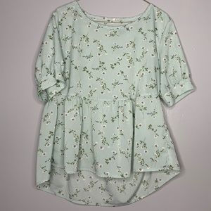 Sea Green Baby Doll Shirt